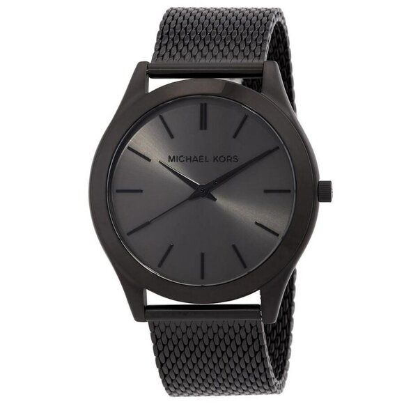 NWT Authentic Michael Kors Runway Quartz Black Dial Men's Watch and Card Case Gi - Picture 1 of 3